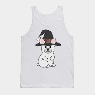 Halloween French Bulldog White Tank Top